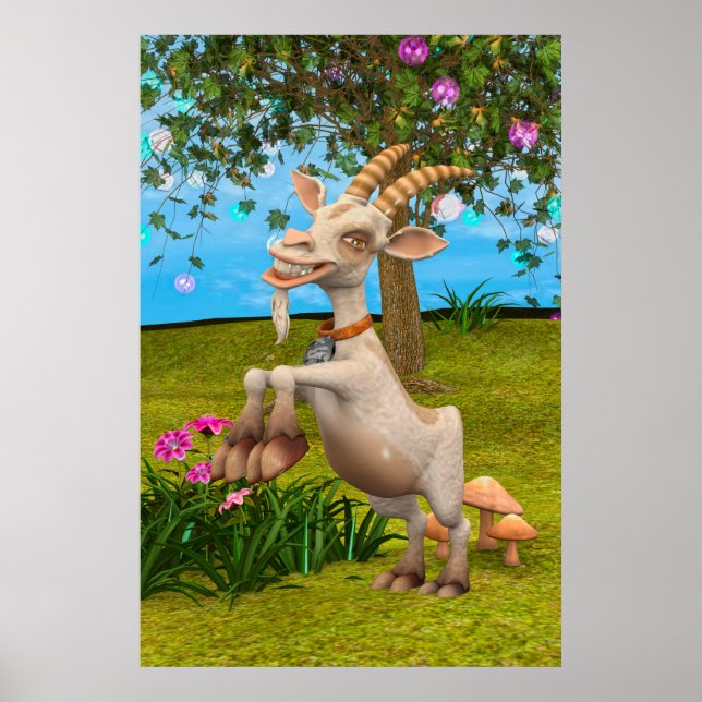 Poster Bode de desenho animado engraçado arte de jardim a (Frente)