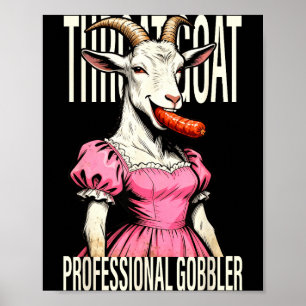 Poster Bode Fofa Cabra Garganta Roupas de Rua Humor Adult