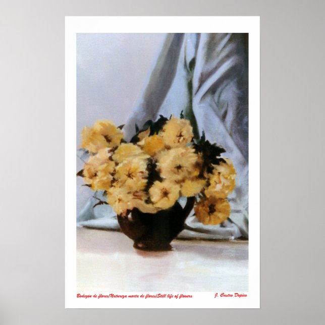 Poster Bodegón de flores/Still life of flowers (Frente)