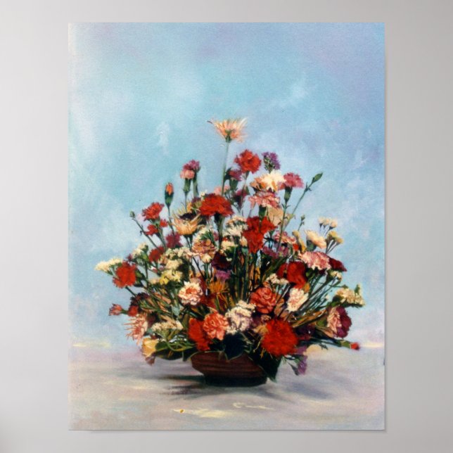 Póster Bodegón de Flores — Vida estática das flores (Frente)