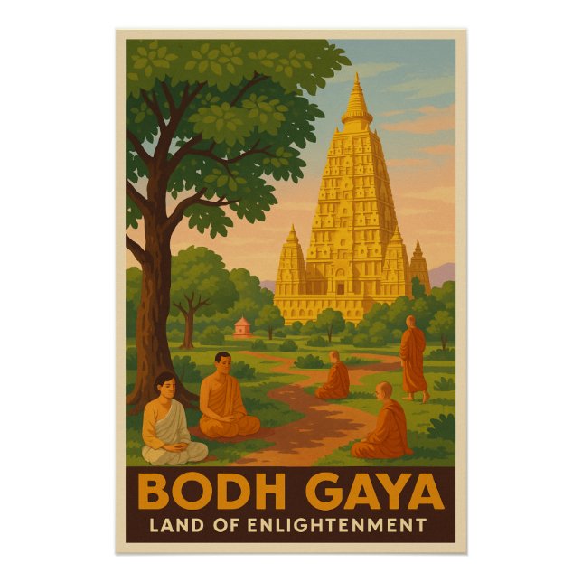 Póster Bodh Gaya - Terra do Iluminismo (Frente)