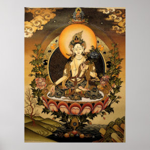 Póster Bodhisattva fêmea Jetsun Dolma de Tara Buddha