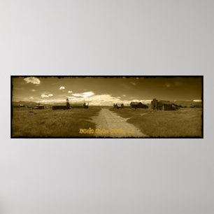 Póster Bodie Ghost Town Sepia Pano