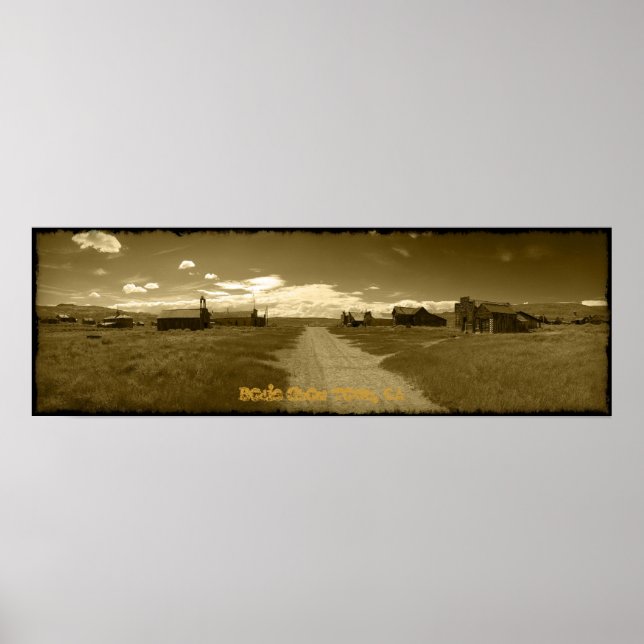 Póster Bodie Ghost Town Sepia Pano (Frente)