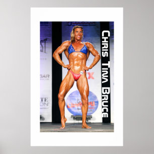 Póster Bodybuilder Chris Tina Bruce do Transgender