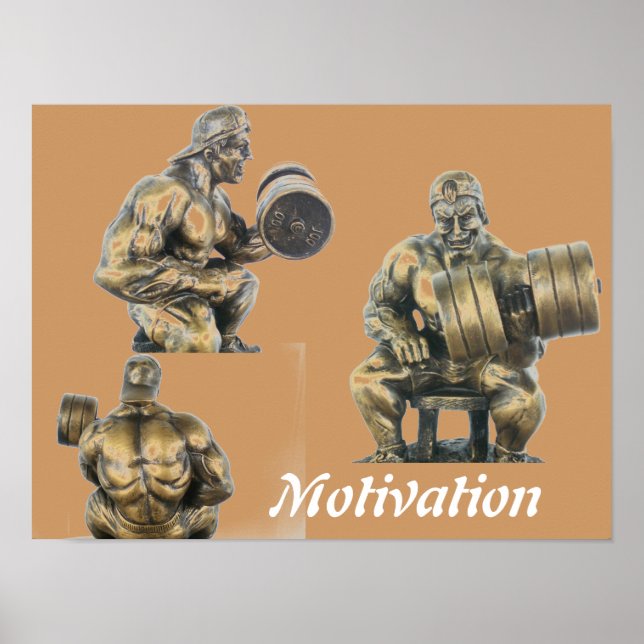 Poster Bodybuilder de levantamento de peso (Frente)