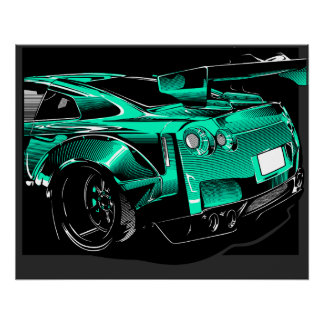 Póster Bodykit de ajuste verde R35 GTR