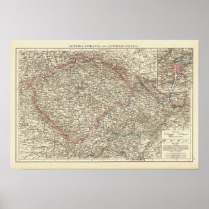 Póster Boémia, Moravia, austríaco Silesia 2