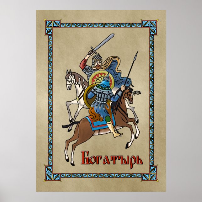 Poster Bogatyr russo medieval (Frente)