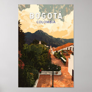 Poster Bogota Colombia Illustration Viagem Art Vintage