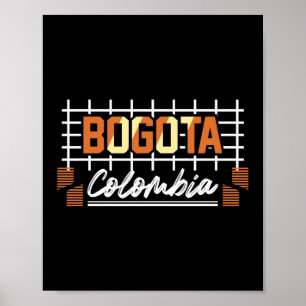 Poster Bogotá Colômbia Tipografia Retro Design
