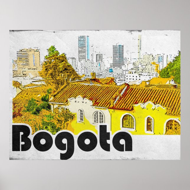 Poster Bogota Colombia Vintage (Frente)