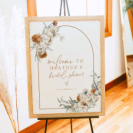 Poster BOHEME Boho Terracotta Arch Chá de panela Bem-vind