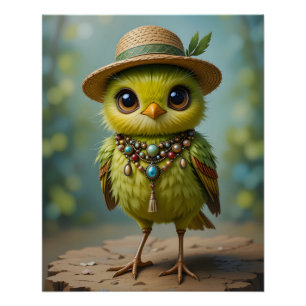 Póster Bohemian Baby Bird