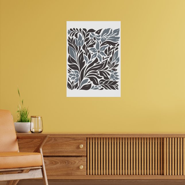 Poster Bohemian Flower Market | Folhas de Abstrato modern (Sala de Estar 2)