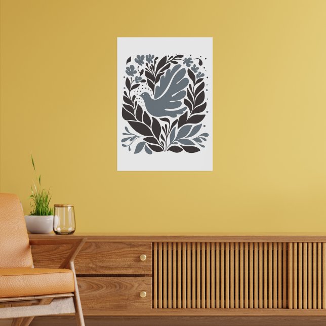 Poster Bohemian Flower Market | Folhas de Abstrato modern (Sala de Estar 2)