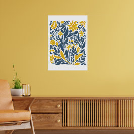 Poster Bohemian Flower Market | Folhas de Abstrato modern