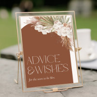 Bohemian Terracotta Floral Feather Advice & Wishe