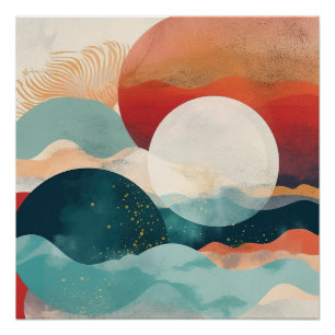 Póster Boho Abstrato