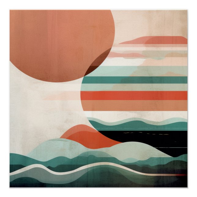 Póster Boho Abstrato (Frente)