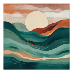 Póster Boho Abstrato