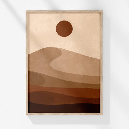 Poster Boho Abstrato Neutral Landscape Wall Art