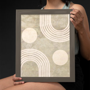 Poster Boho Abstrato Rainbow Art Décor