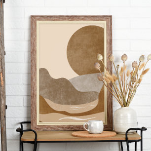 Poster Boho Aestético Montanha Paisagem Moderna Arte