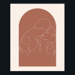 Poster Boho Arch Beija Linha Linear Contínua Art 2°<br><div class="desc">Boho Arch Beija Linha Linear Contínua Art 2°</div>