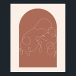 Poster Boho Arch Beija Linha Linear Contínua Art 2°<br><div class="desc">Boho Arch Beija Linha Linear Contínua Art 2°</div>