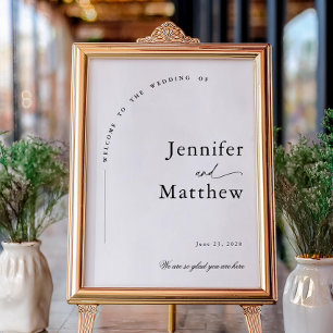 Poster Boho Arch Simple Wedding Welcome