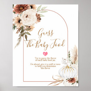 Poster Boho Arch White Pumpkin adivinha a Comida