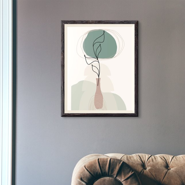 Poster Boho Art Style Modern Vase Plant (Criador carregado)