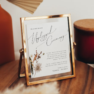 Poster Boho Autumn Wildflower   Cerimônia desplugada