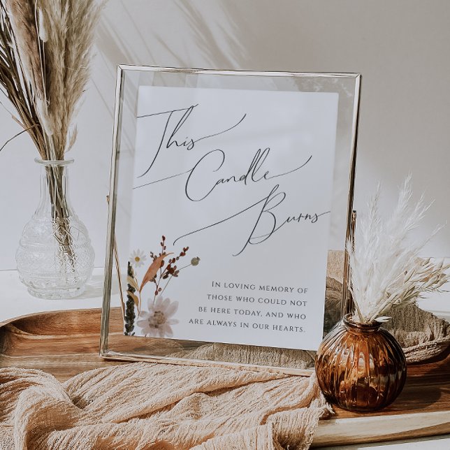 Poster Boho Autumn Wildflower | Este Sinal de Queimadura  (Criador carregado)