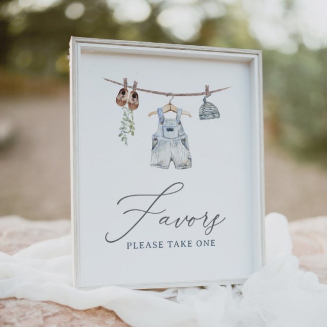 Poster Boho Baby Clothes Boy Chá de fraldas Favoritos Sin (Criador carregado)