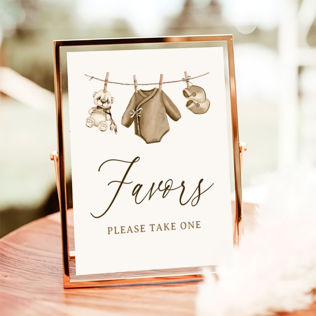 Poster Boho Baby Clothes Boy Chá de fraldas Favoritos Sin (Criador carregado)