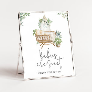 Poster Boho Baby Crib Chás de fraldas Bebês são doces