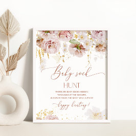 Poster Boho Baby Sock huning chá de fraldas