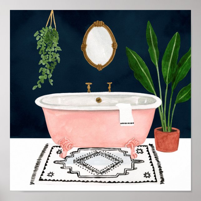 Poster Boho Bath II (Frente)