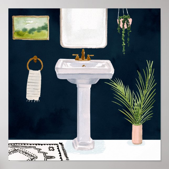 Poster Boho Bath Sinks I (Frente)