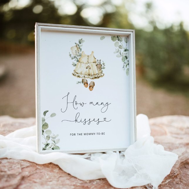 Poster Boho berçário quantos beijos para a mãe ser (Criador carregado)