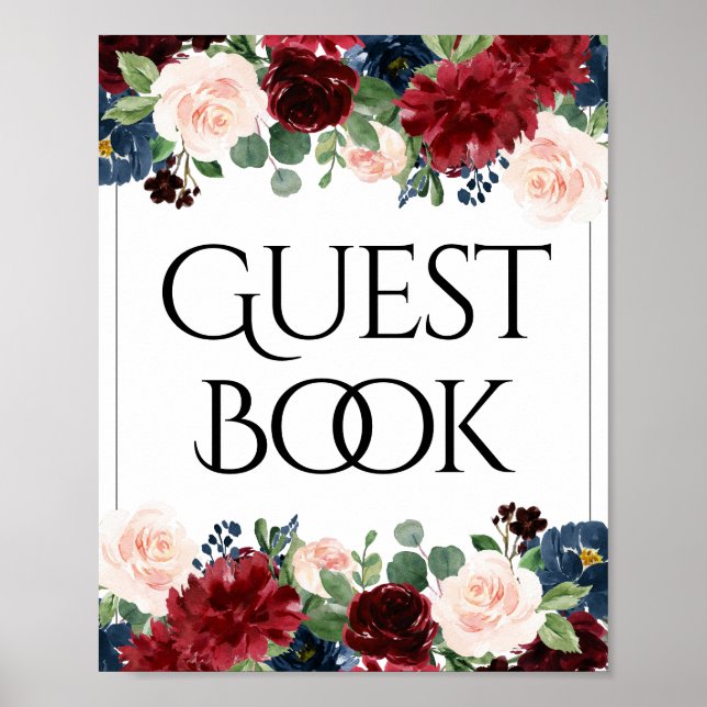 Poster Boho Bloom | Sinal de Boas-Vindas dos Convidados V (Frente)