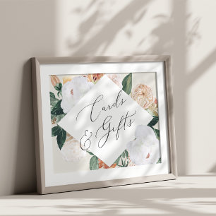 Poster Boho Blooms Sinal de Casamento de Cartões e Presen