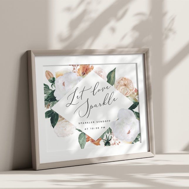Poster Boho Blooms Sinal de Sendoff de Casamento de Spark (Criador carregado)