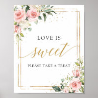 Boho Blush Pink Dourado Geométrico Amor é doce