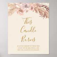 Boho Botânico | Ivory This Candle Burns Wedding