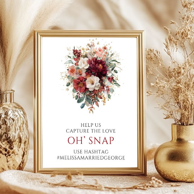 Poster Boho Burgundy Terracotta Quente Mesa de Cima (Warm Terracotta Boho Burgundy Oh Snap Tabletop

)