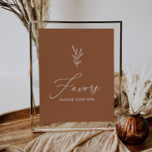 Boho Burnt Orange Chá de panela Favorece Sinal