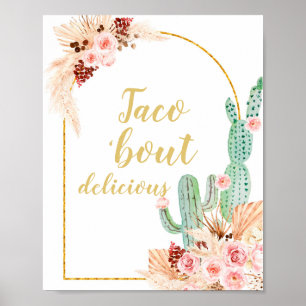 Poster Boho Cactus Taco sobre delicioso